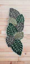 Multicolored Pearled Leaves Table Runner / Ruchi