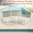Outdoor Patio Semi-Circular Fabric Sectional Sofa / Ruchi