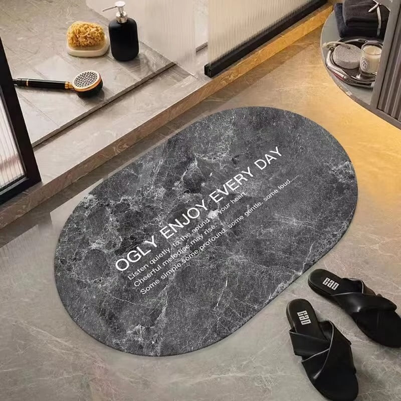 Super Absorbent Velvet Non-Slip Bathroom Mat