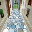 Geometric Non-Slip Polyester Hallway Runner Rug / Ruchi