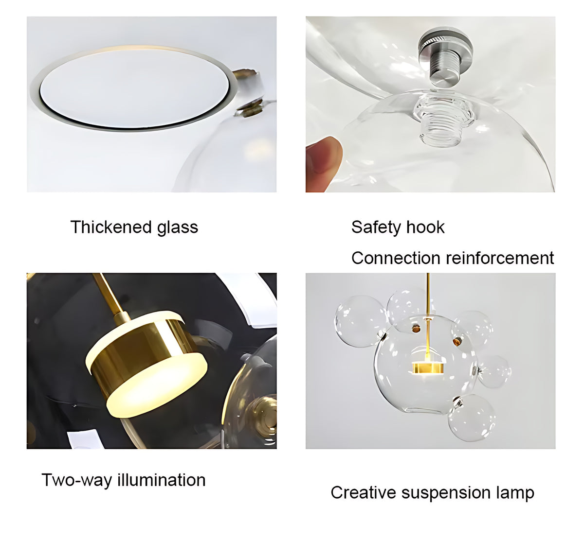 Clear Bubble LED Glass Pendant Lighting / Ruchi