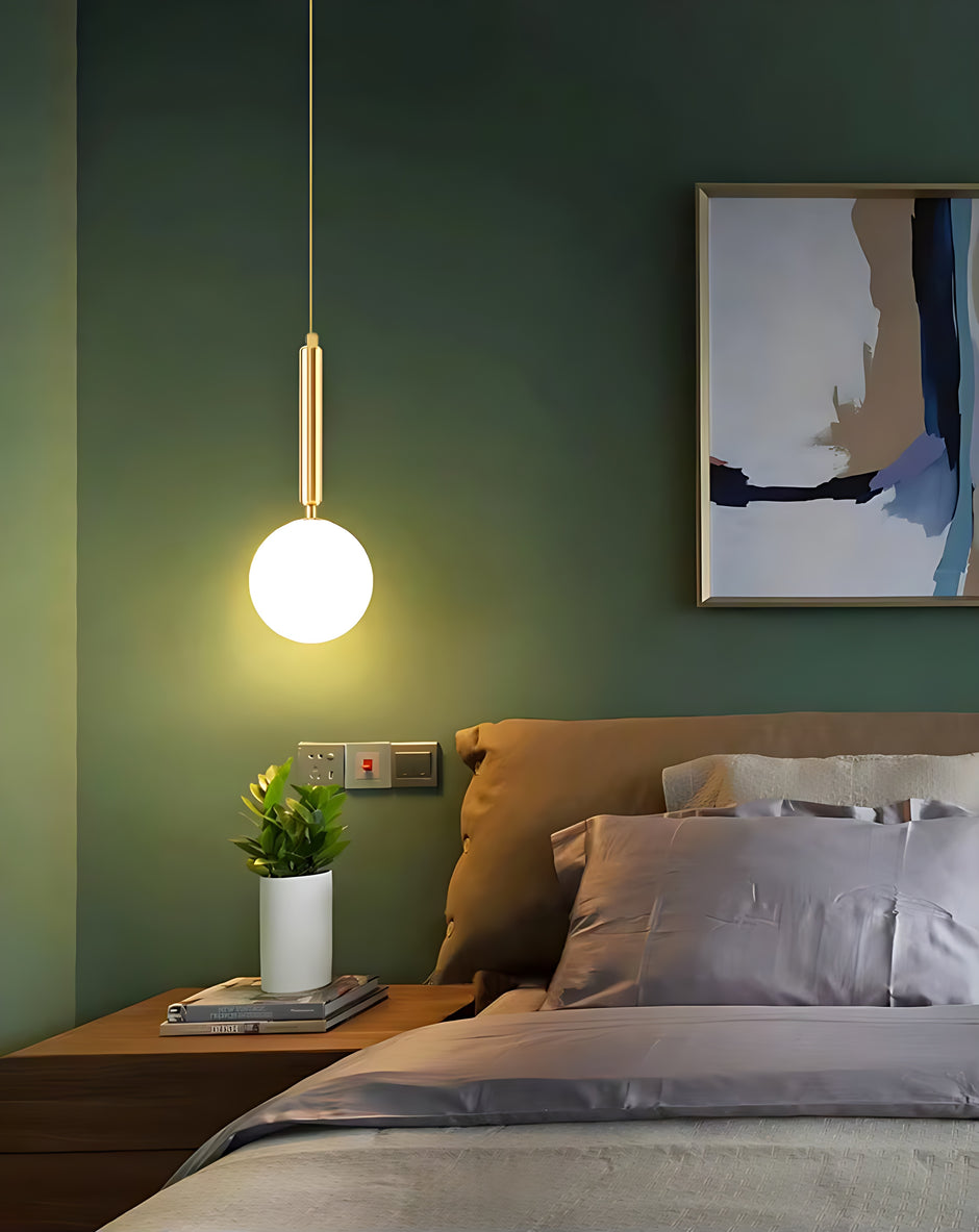 Round Glass Hanging Pendant Light / Ruchi