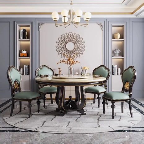Round Marble Dining Table Set / Ruchi