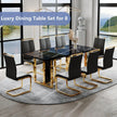 Rectangular 8 Seater Marble Dining Table Set / Ruchi