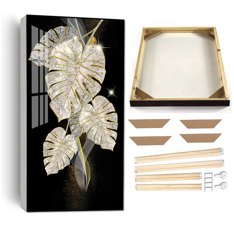 Framed Shiny Leafs Wall Poster / Ruchi
