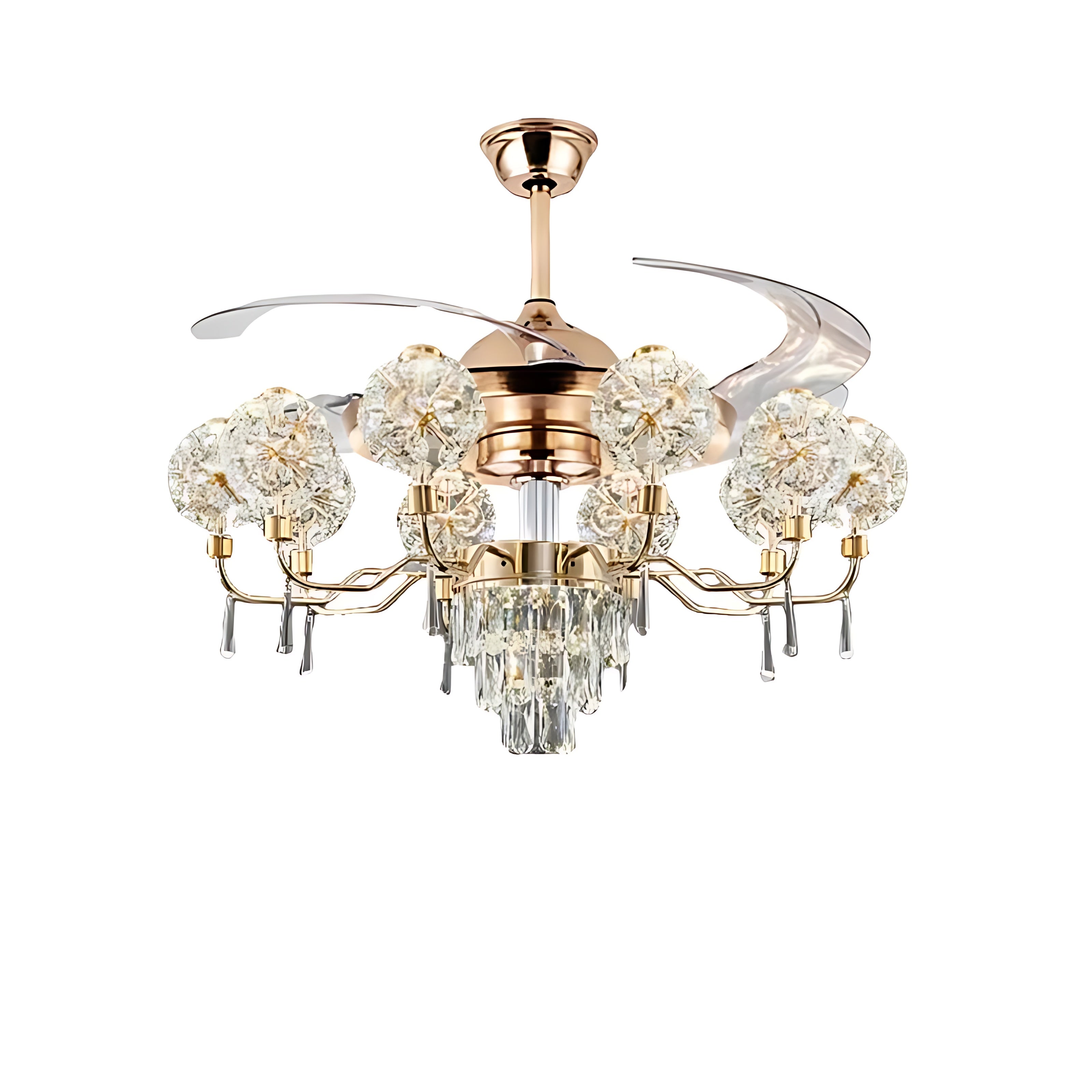 Remote Control LED Chandelier Fan For Living Room / Ruchi