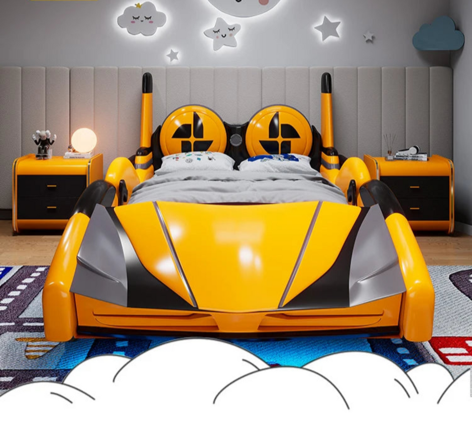 Leather Car Bed with LED & Speaker / Ruchi