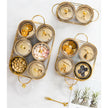 Nordic Ceramic Fruit Bowl Set With Metal Stand / Ruchi