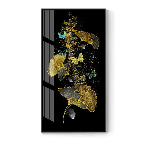 Golden Floral Framed Poster / Ruchi