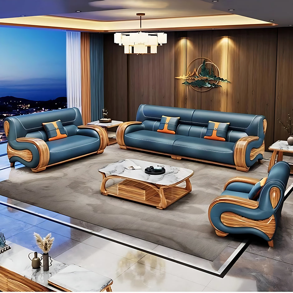European Royal Leather Sofa Set / Ruchi