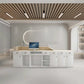 Modern Wooden Reception Desk With LED / Ruchi