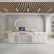 Modern Wooden Reception Desk With LED / Ruchi 