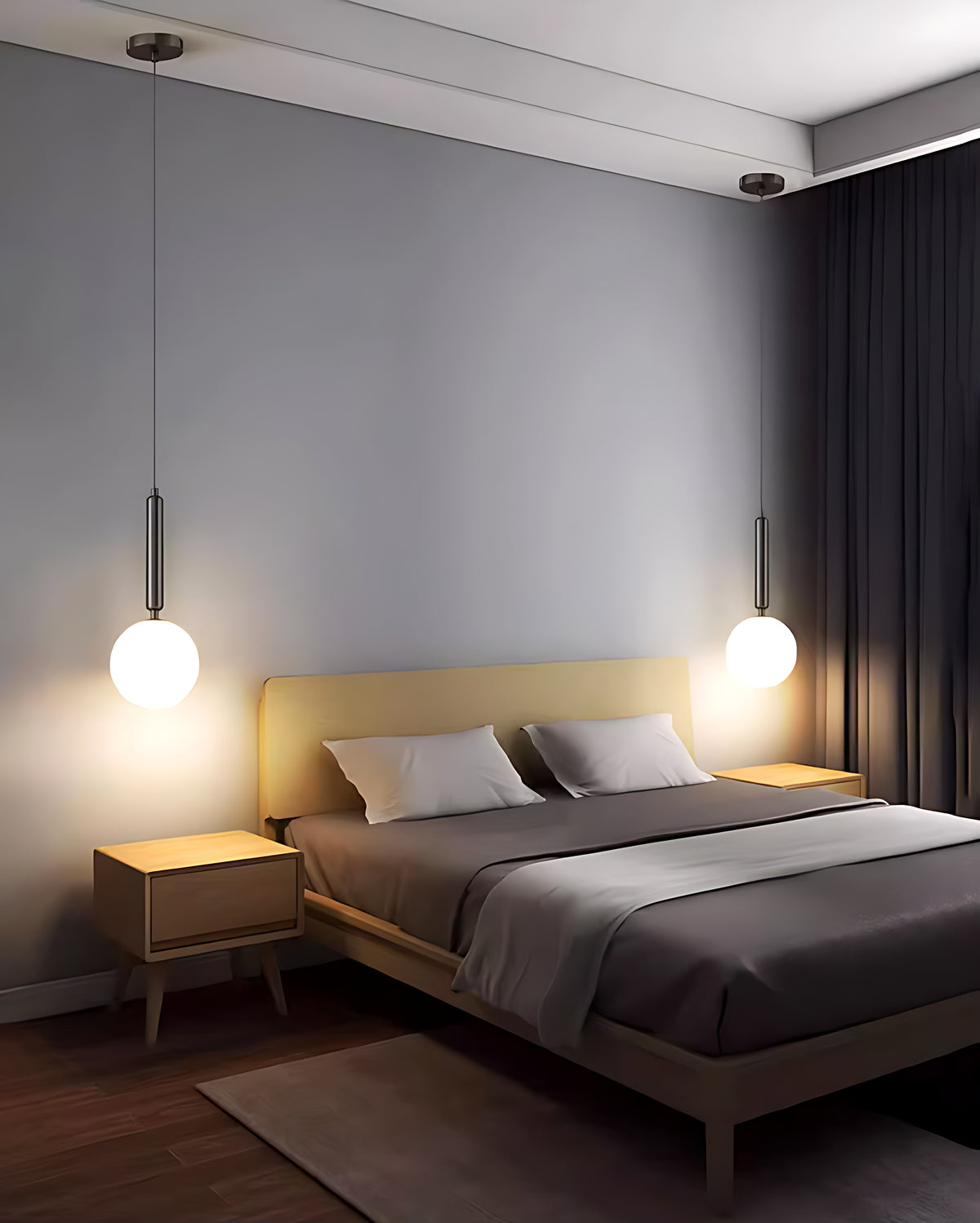 Round Glass Hanging Pendant Light / Ruchi