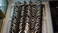 Polyester Tulle Window Curtain With Zebra Stripes / Ruchi