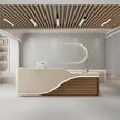 Modern Wooden Reception Desk With LED / Ruchi 