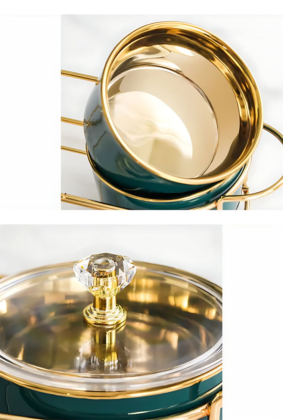Ceramic Dry Fruit Bowl Set With Lid / Ruchi