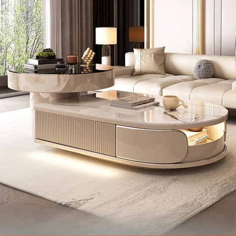 LED Coffee Table With Storage / Ruchi