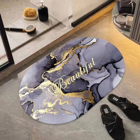 Super Absorbent Velvet Non-Slip Bathroom Mat / Ruchi