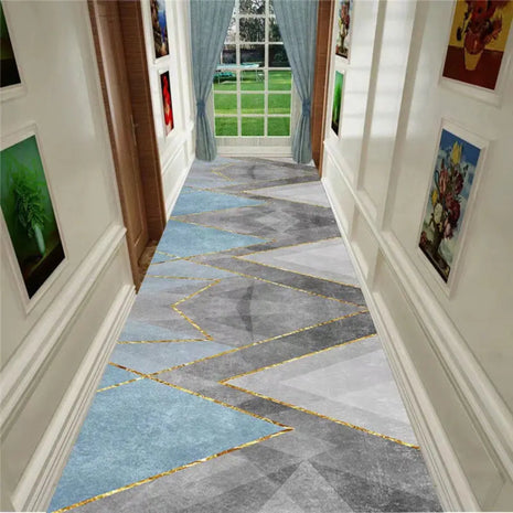 Non-Slip Polyester Long Hallway Runner Rug / Ruchi