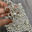 Super Wide White Handmade Pearl Waist Belt / Ruchi