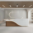 Modern Wooden Reception Desk With LED / Ruchi 
