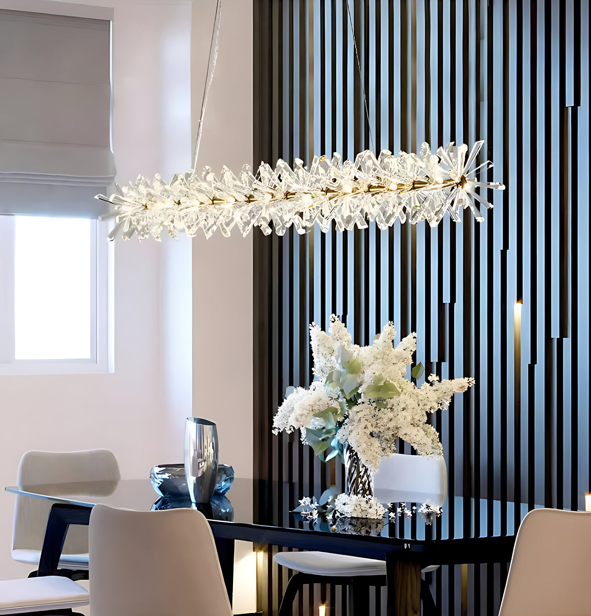 Modern LED Light Crystal Chandelier For Bedroom / Ruchi