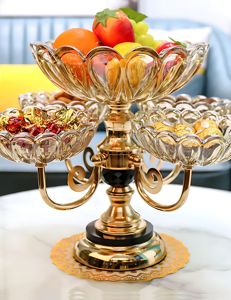 Modern Fruit Stand With 5 Bowls For Counter / Ruchi