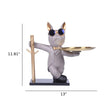Bulldog Resin Statue With Metal Tray / Ruchi