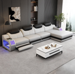 Power Recliner Leather LED Sofa Bed