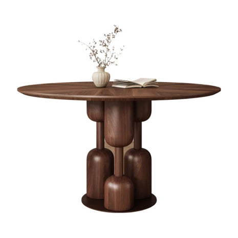 Round Wooden Dining Table with 4 Chairs / Ruchi