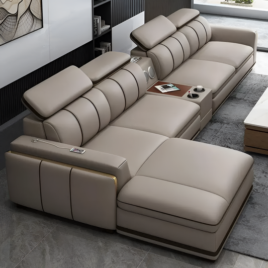 Multi-functional Sectional Leather Sofa / Ruchi