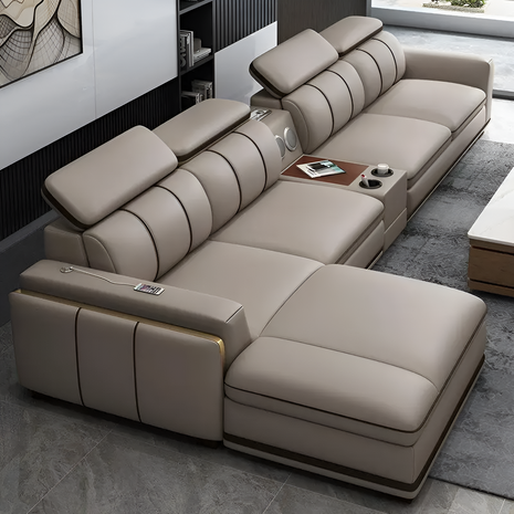 Multi-functional Sectional Leather Sofa / Ruchi