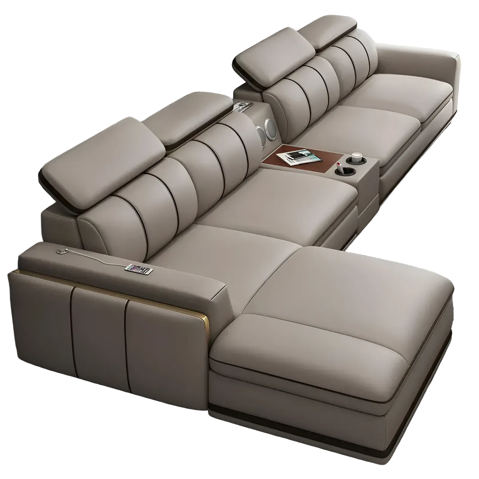 Multi-functional Sectional Leather Sofa