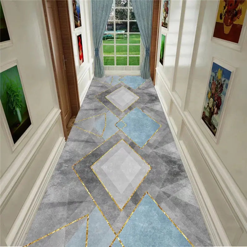 Long Non-Slip Polyester Hallway Runner Rug / Ruchi