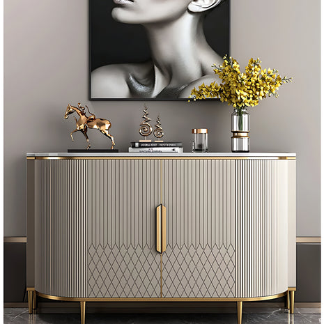 Marble Top Buffet Table With Storage / Ruchi 
