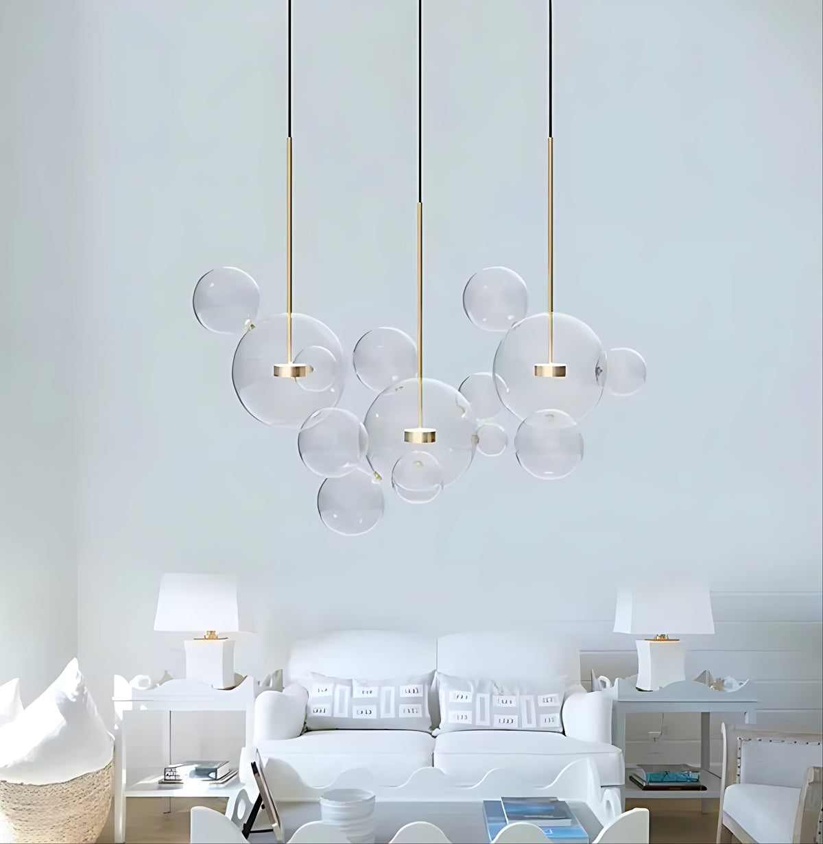 Bubble Shaped LED Glass Pendant Lighting / Ruchi