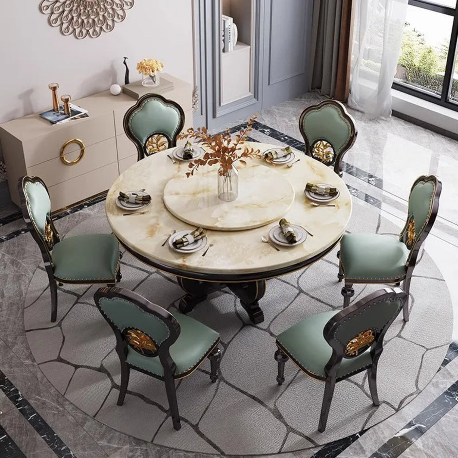 Round Marble Dining Table Set / Ruchi