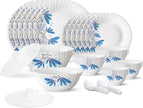 35 Pieces White Dinner Plates & Bowls Set / Ruchi