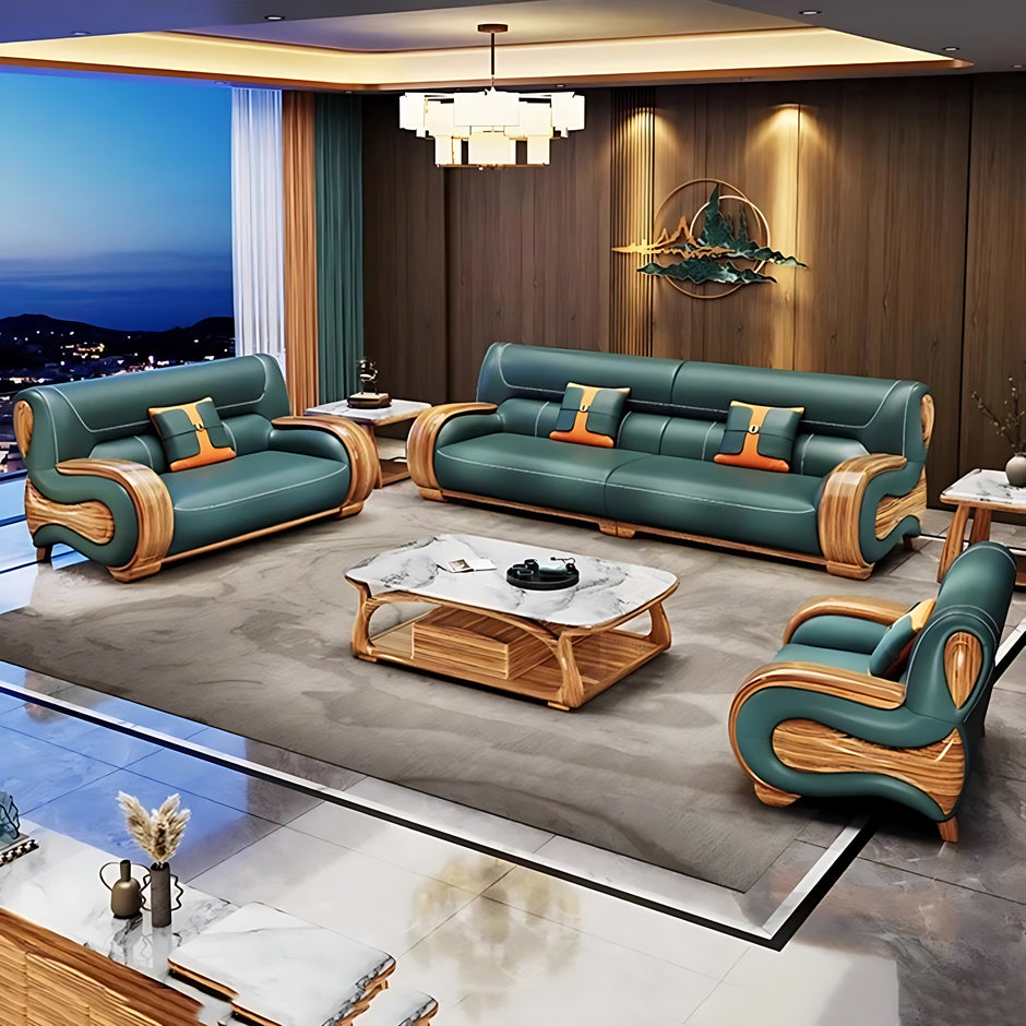 European Royal Leather Sofa Set / Ruchi