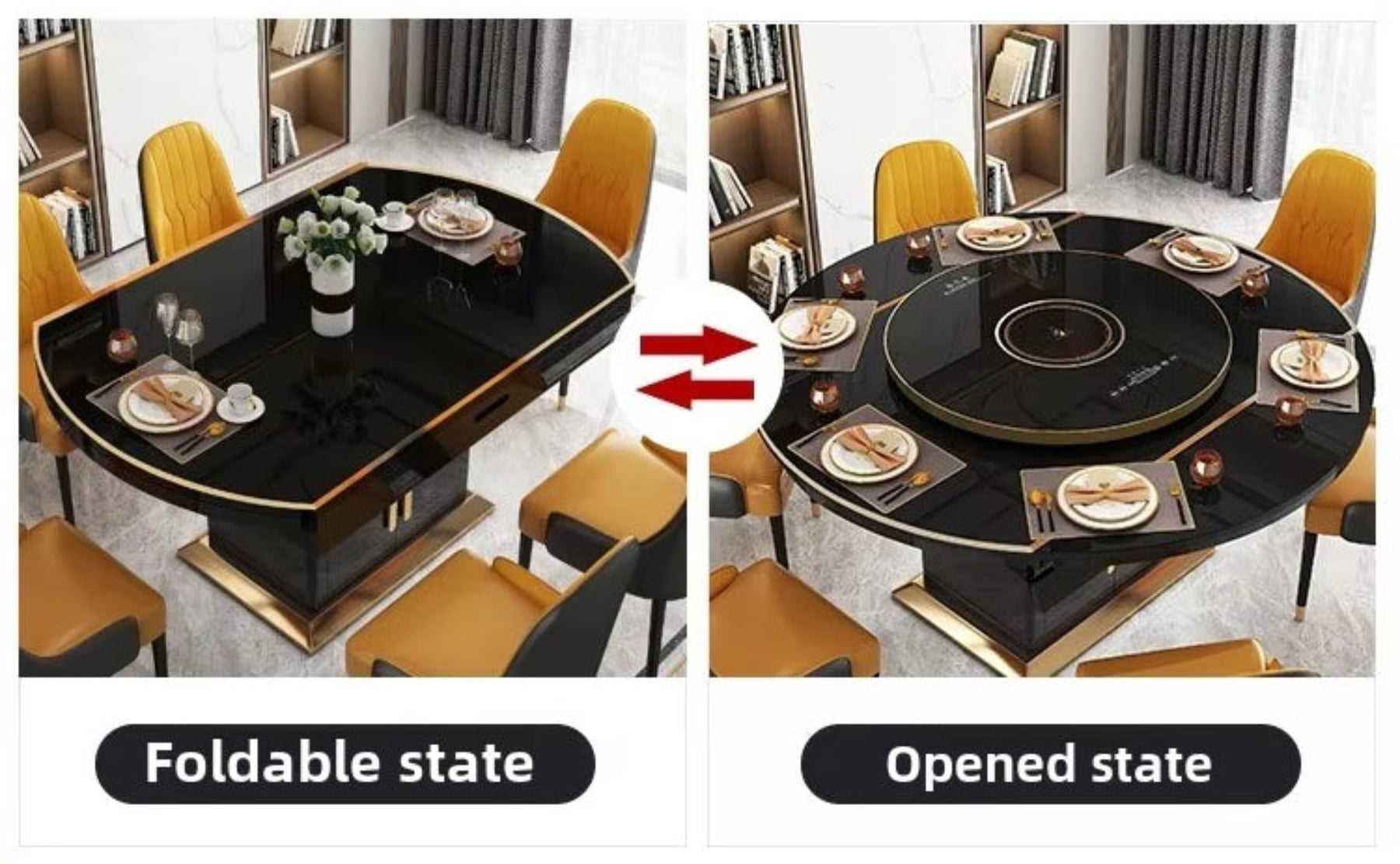 Smart-Heating Extendable Dining Table Set / Ruchi