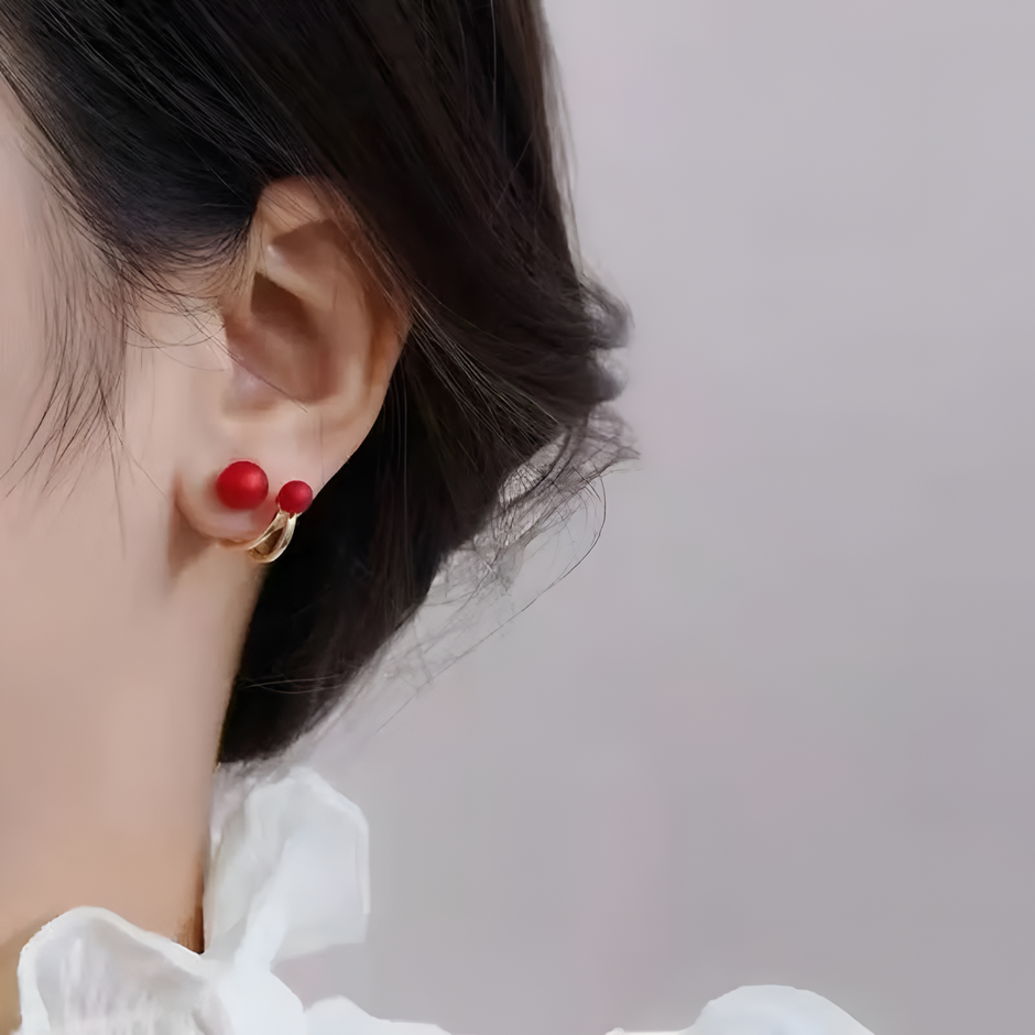 Trendy Round Cubic Zirconia Earrings / Ruchi