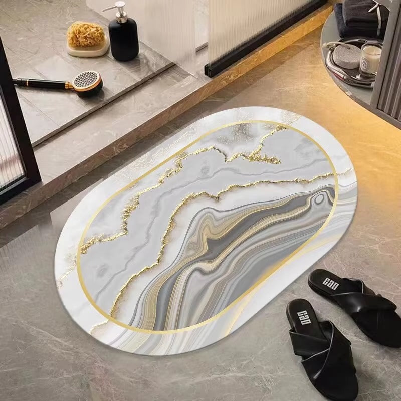 Super Absorbent Velvet Non-Slip Bathroom Mat