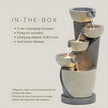 5-Tier Indoor/Outdoor LED Polyresin Water Fountain / Ruchi