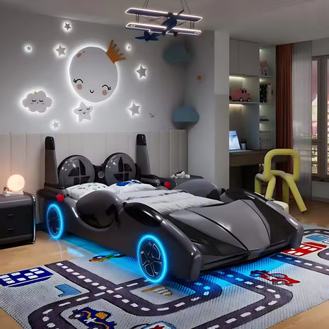 Leather Car Bed with LED & Speaker / Ruchi