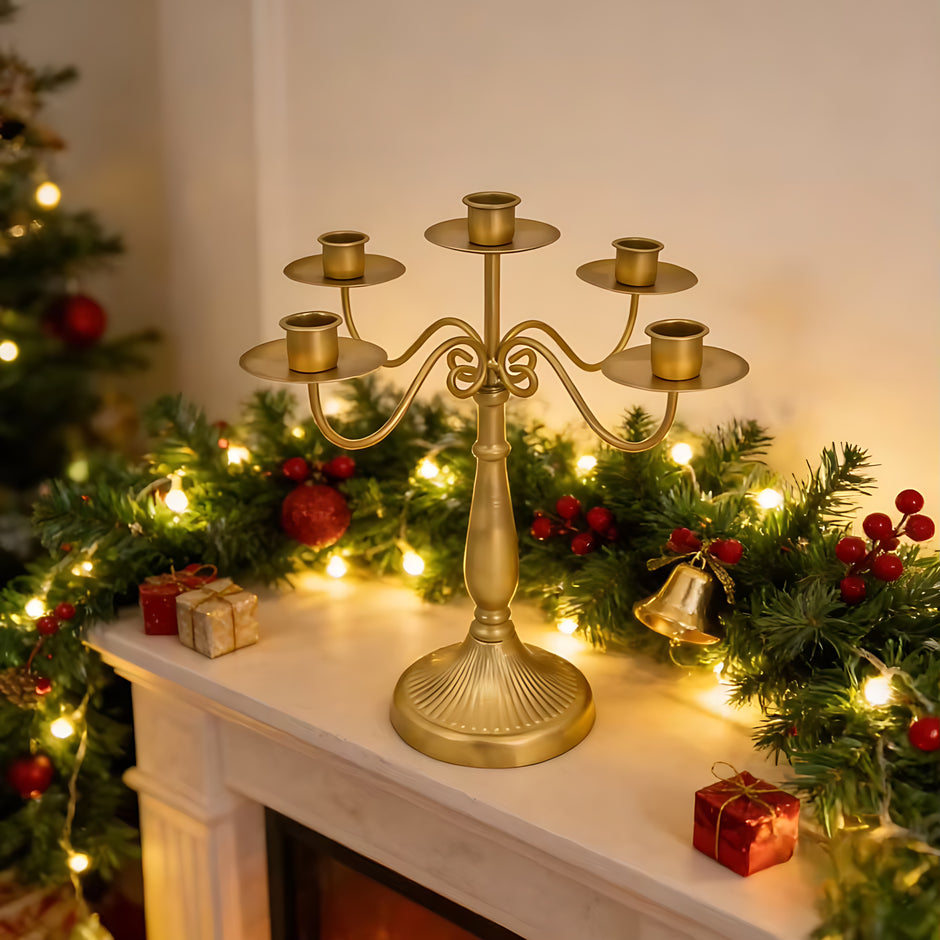 European Style Metal Candlestick Candle Holder / Ruchi