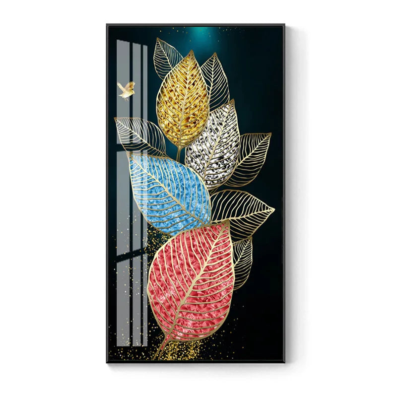 Multi-colored Leaf Framed HD Poster / Ruchi