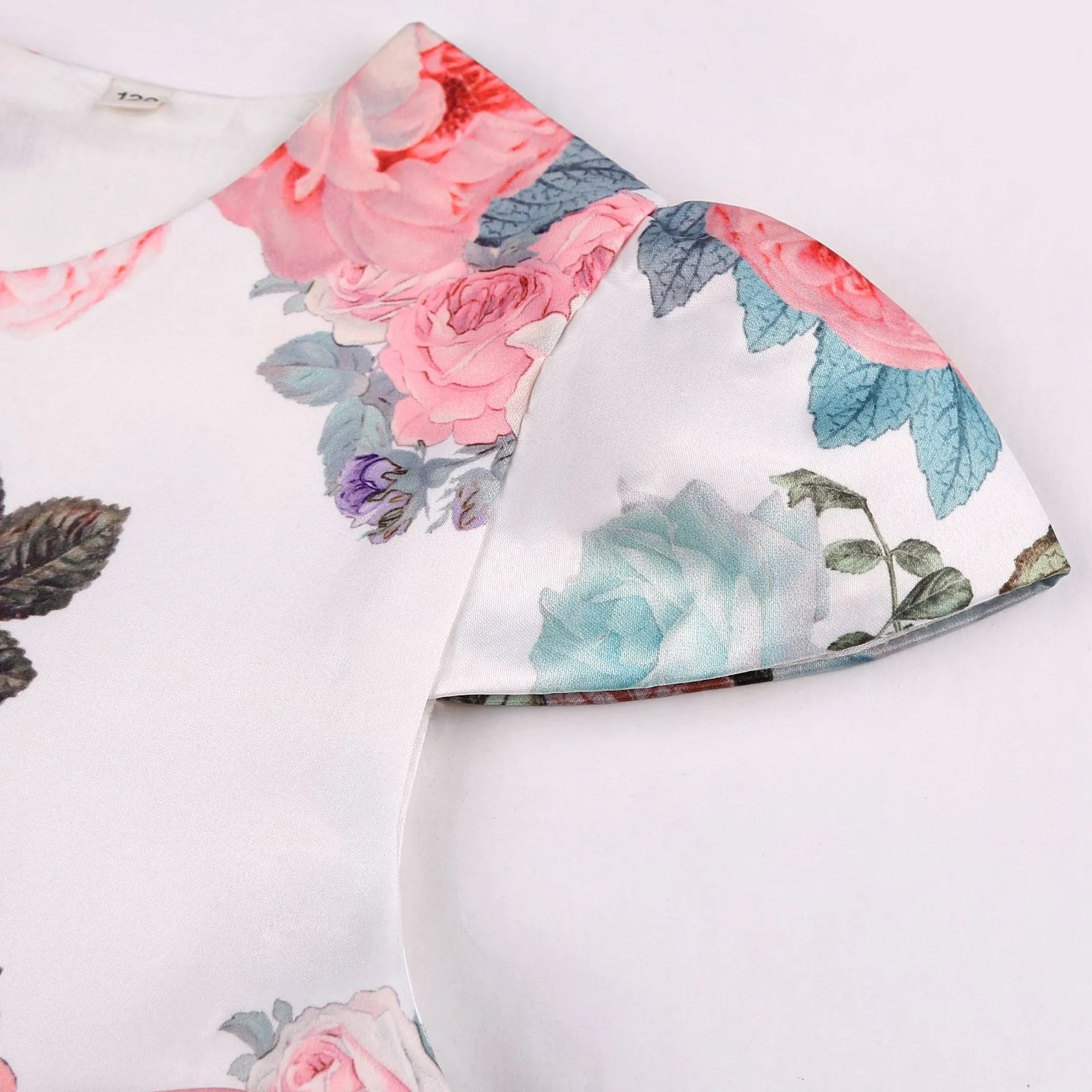 Sleeveless Floral Design Polyester Girl Kids Dress