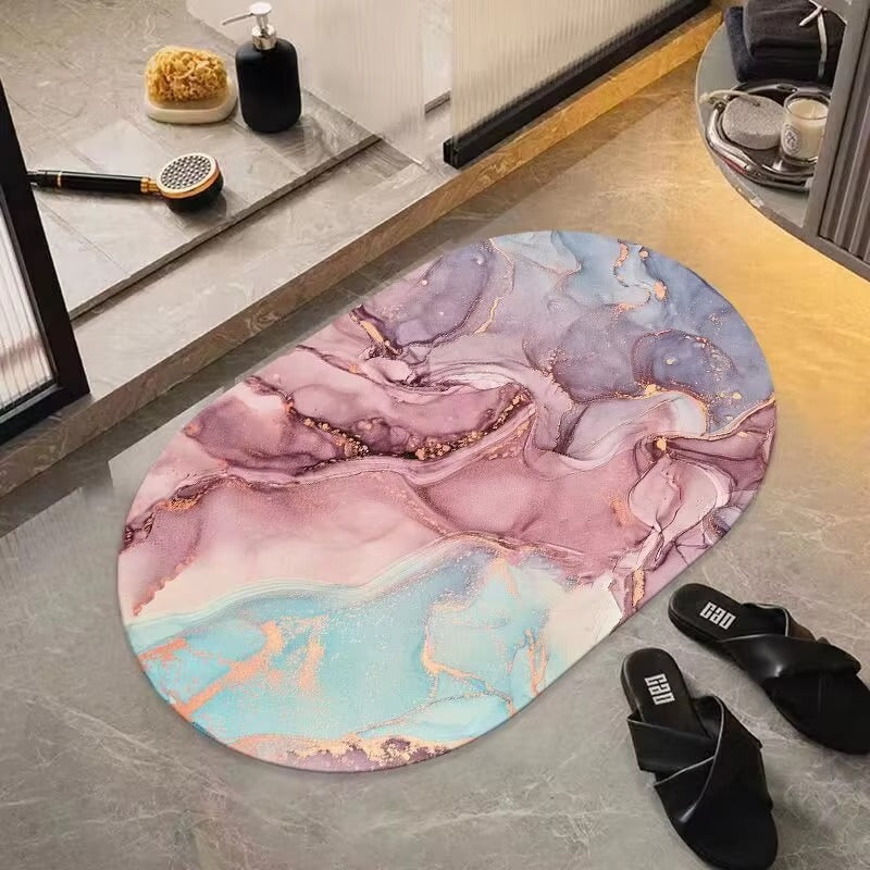 Super Absorbent Velvet Non-Slip Bathroom Mat