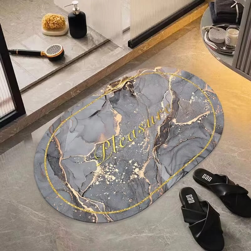 Super Absorbent Velvet Non-Slip Bathroom Mat