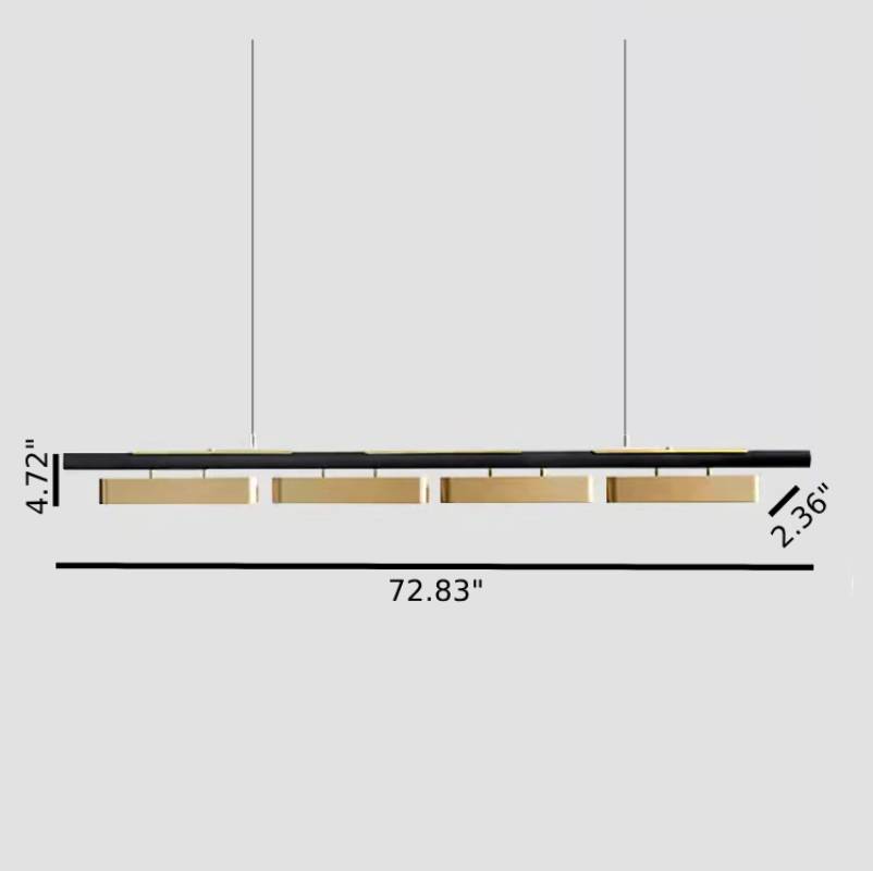 4 Heads Changeable Long Strip LED Pendant Light / Ruchi